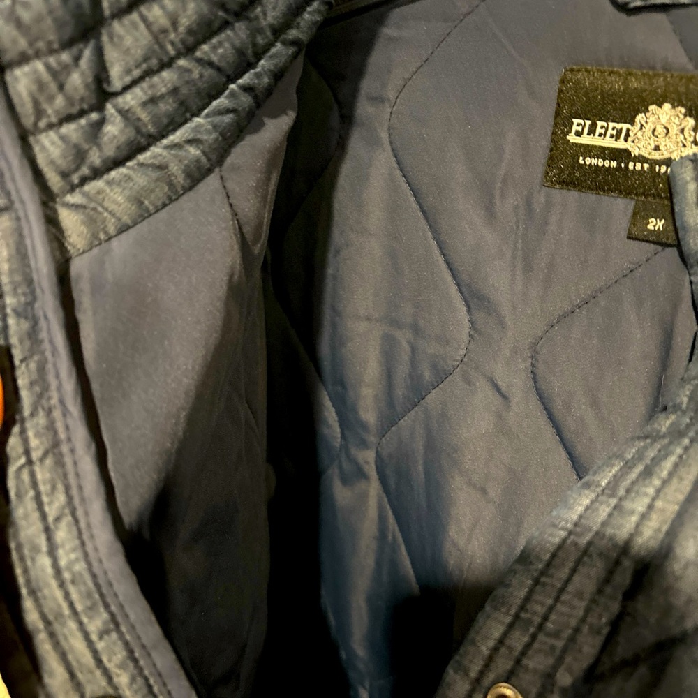 Blue Fleet Street Quilted Women's Puffer Jacket sz 2X - Picture 5 of 12